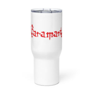 BARAMANT LOGO TRAVEL MUG WITH A HANDLE